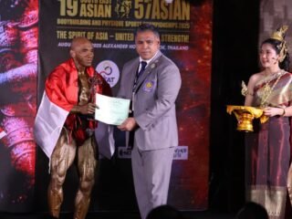 Ipda Edwin Kaisiri, Perwira Sat Brimob Polda Papua dan Atlet Binaraga Papua Raih Peringkat 5 di Kejuaraan ASEAN 2025