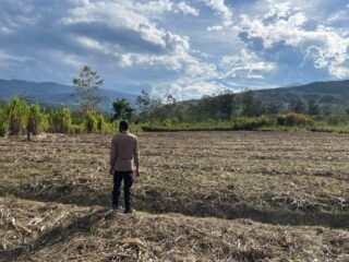 Polsek Asologaima Lakukan Pengecekan Lahan Program Ketahanan Pangan di Kampung Kimbim