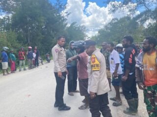 Respon Cepat Jajaran Polsek Wamena Kota Tangani Laka Lantas