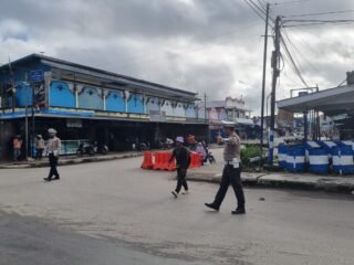 SATLANTAS POLRES JAYAWIJAYA GELAR STRONG POINT PAGI, CIPTAKAN KAMSSELTIBCAR LANTAS