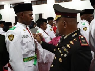 Paskibraka Tolikara Dikukuhkan, Siap Kibarkan Sang Merah Putih di HUT ke-81 RI