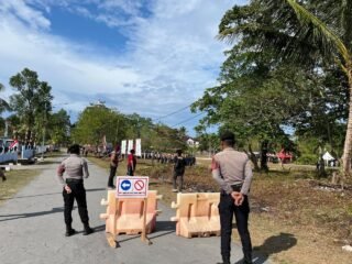 Semarak HUT Ke-81 RI di Biak Numfor, Polres Bersama Jajaran Kawal Seluruh Rangkaian Upacara