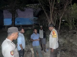 Patroli Malam Polsek Kelila Sasar Pemukiman Warga, Jaga Kamtibmas Tetap Kondusif