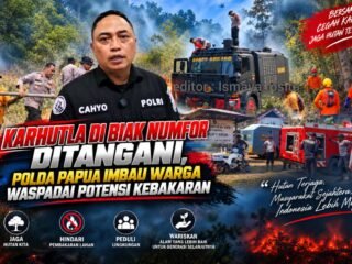 Karhutla di Biak Numfor Ditangani, Polda Papua Imbau Warga Waspadai Potensi Kebakaran