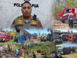 Gerak Cepat Gabungan, Karhutla di Belakang SMP Negeri 1 Yendidori Berhasil Ditangani